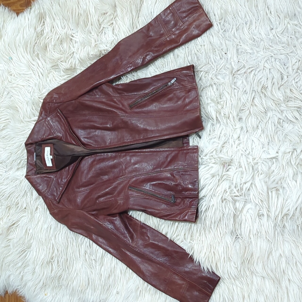Calvin Klein 100% leather jacket